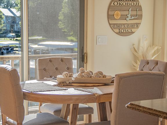 Kitchen table with sweeping views of West Lake Okoboji!