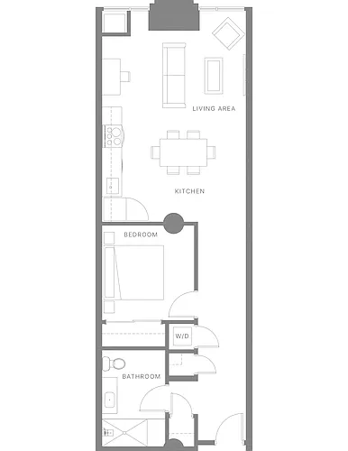 Floor plan One Bedroom J