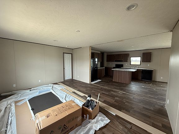 View from Front Door into the Living Room and Kitchen
