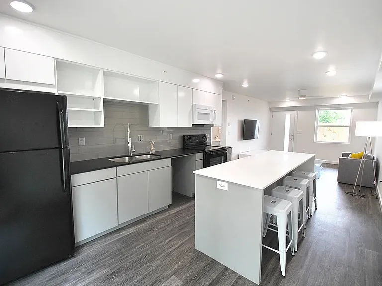 Sleek kitchen with tons of storage
