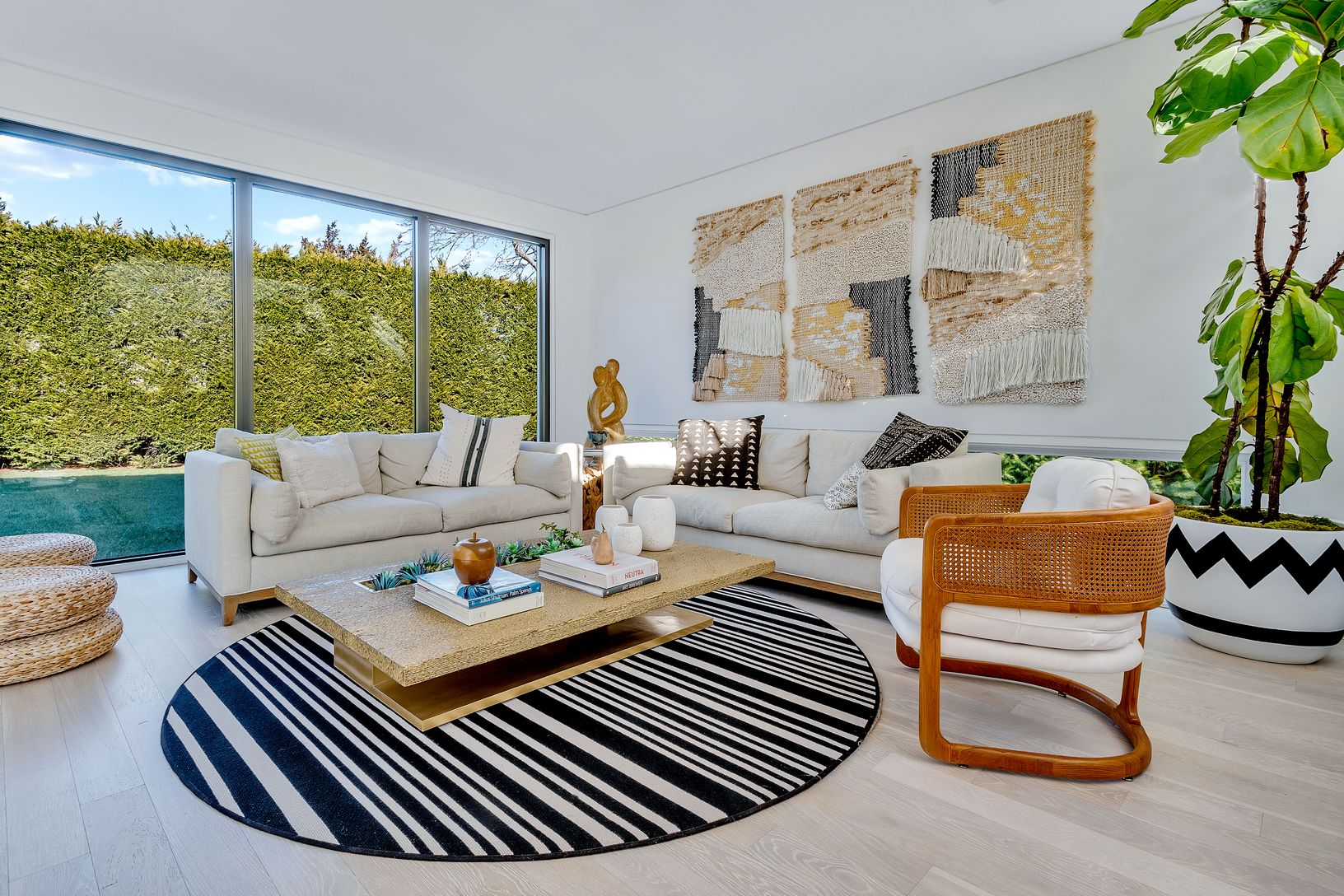  Living Room Overlooking the pool and Courtyard