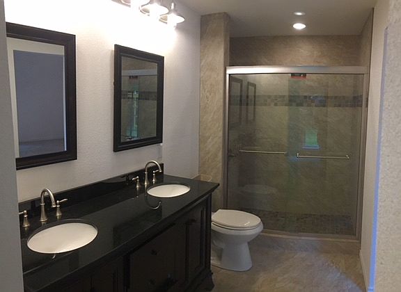 Master Bath with granite