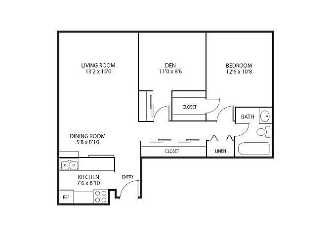 Floor plan Arneson 1 Den