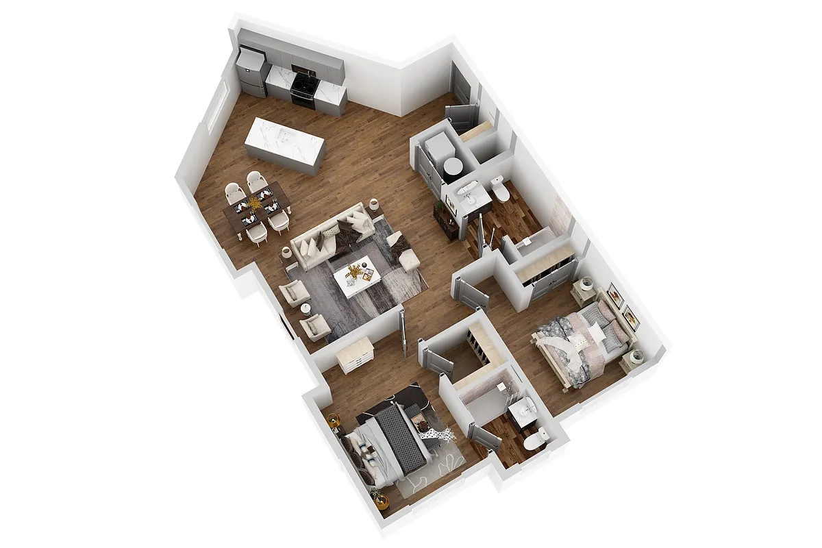Floor plan 2B-2B