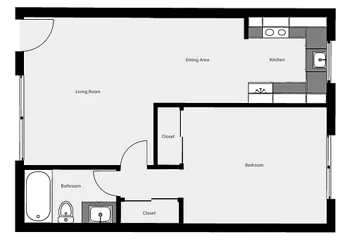 Floor plan Floor plan 1x1