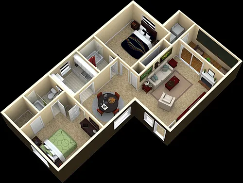 Floor plan Two Bedroom
