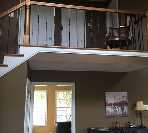 Balcony to upstairs BRs/ BA