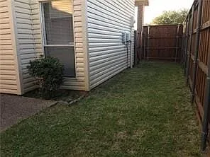 Tenant maintains the back yard.