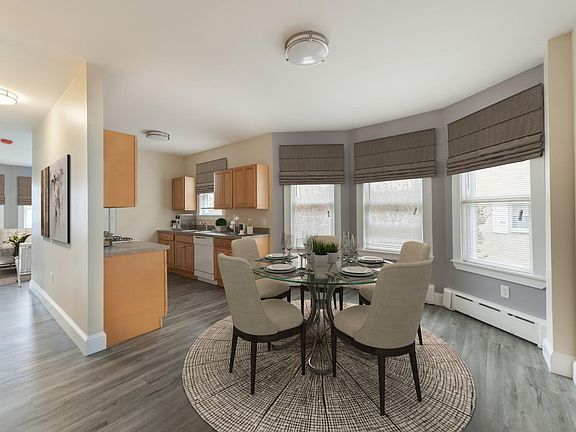 Open layout kitchen and dining room