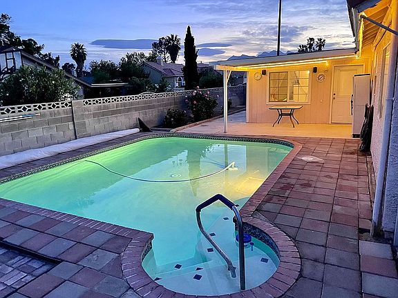 Lighted Pool and Patio