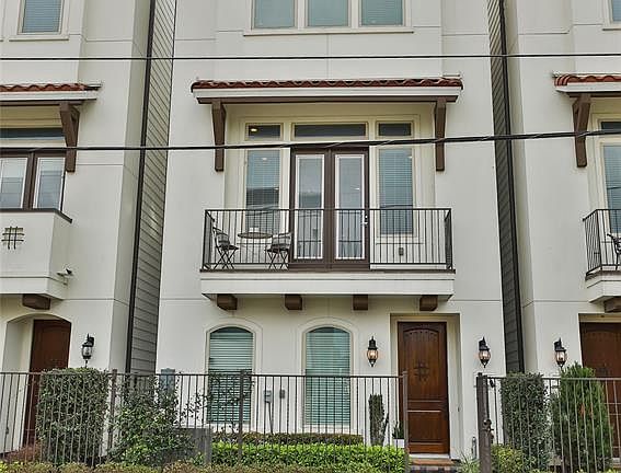 4215 Schuler St showcasing the private gated entry and balcony
