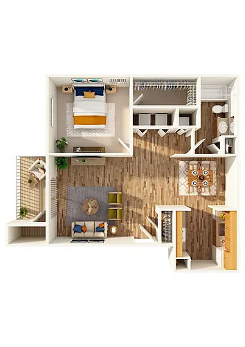 Floor plan One Bedroom