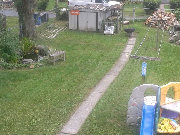 backyard from sunroom window