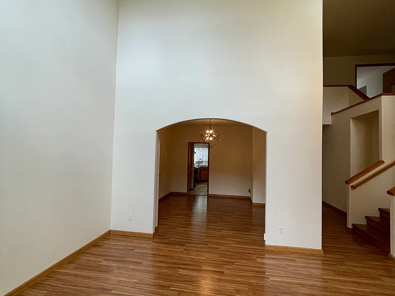 Formal living room with high celing.