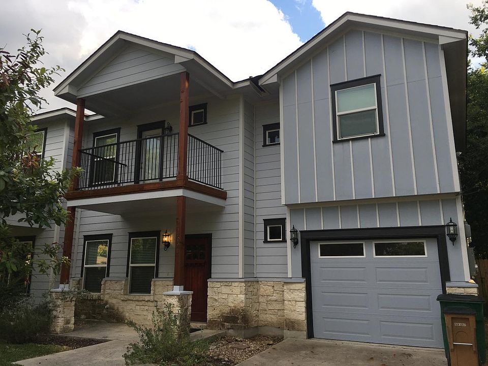 Front door & garage