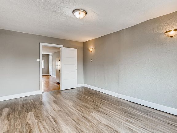 Bedroom area with new flooring