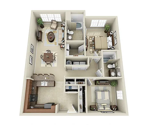 Floor plan 2X2a