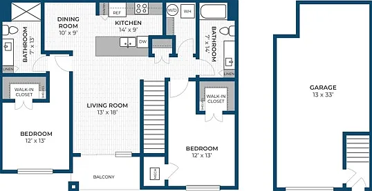 Floor Plan 2E | Seasons at North Aurora | Apartments in North Aurora, IL Floor Plan 2E | Seasons at North Aurora | Apartments in North Aurora, IL