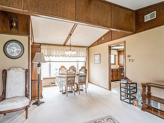 Formal dining area into the kitchen