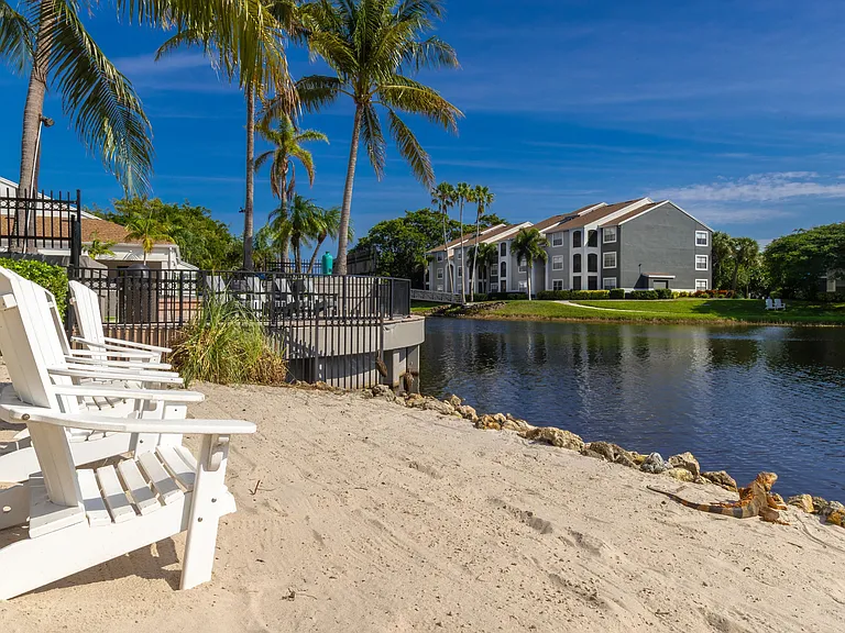 Let the calming water soothe your soul at our lakeside beach paradise where sandy shores meet picturesque water views.