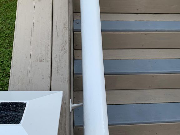 railing with lights for the second floor apartment