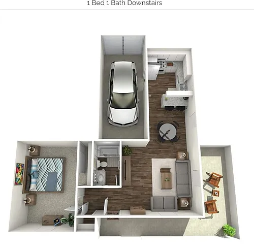 Floor plan 1Bedroom Downstairs