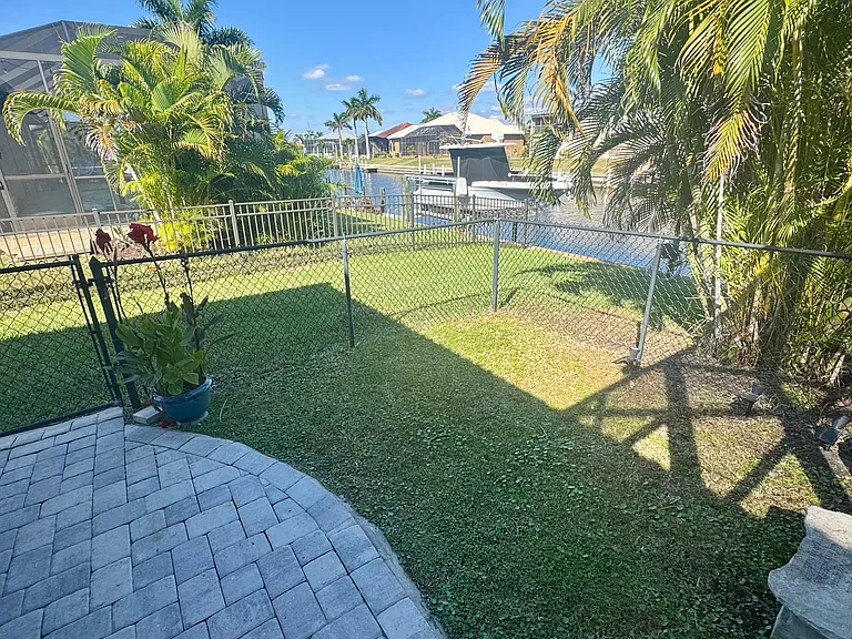 Dedicated fenced in pet area