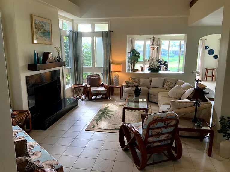 open-concept layout including a bright living room