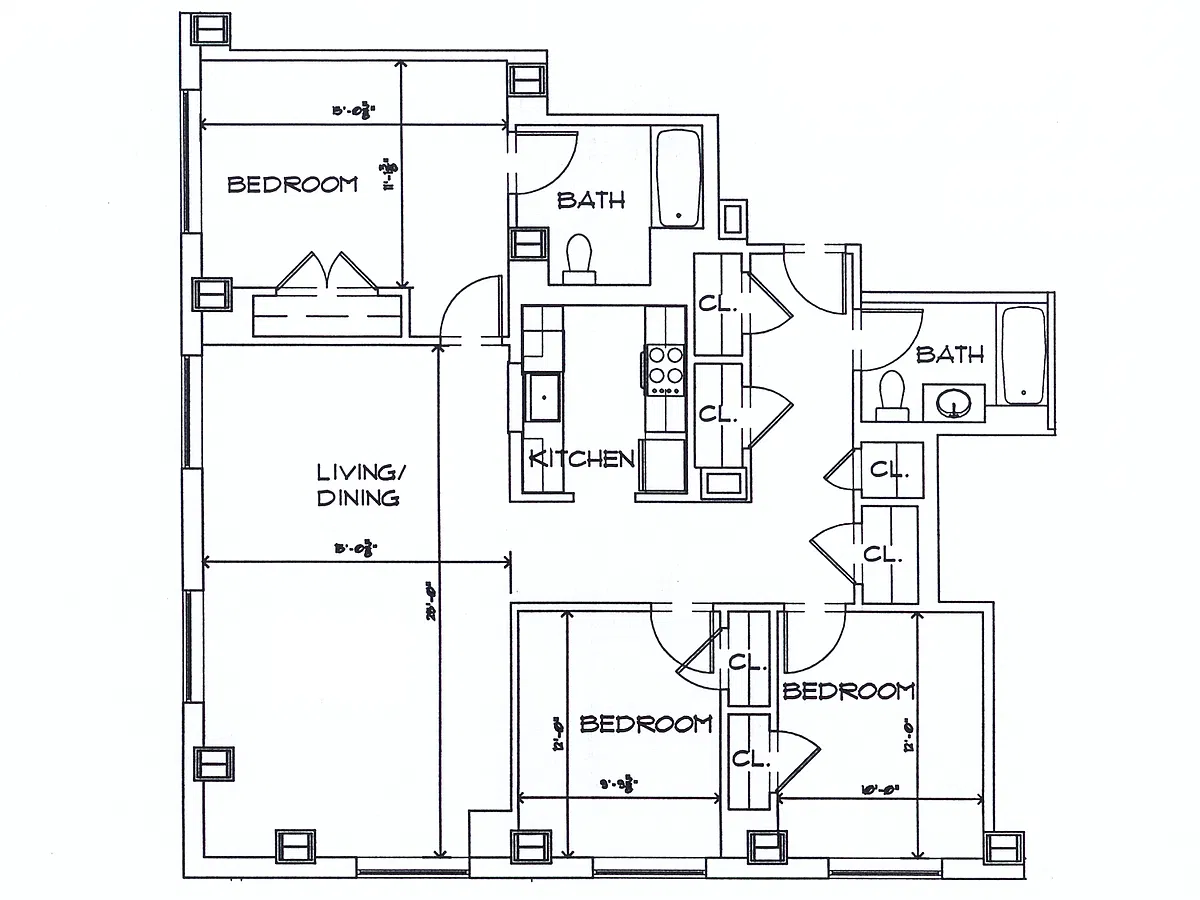 Floor plan 3Bed C