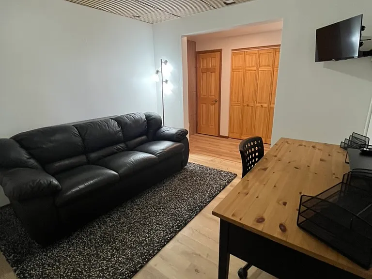 Den/office (view towards private entry room)