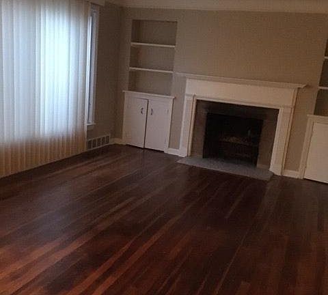 Living room with fireplace