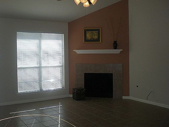 The real wood burning fireplace also has gas connections.