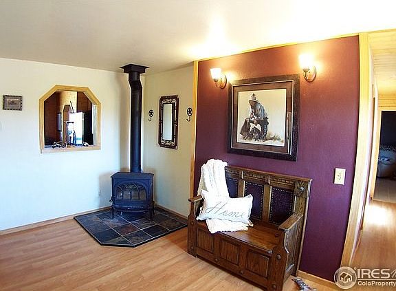 Wood stove keeps the home warm