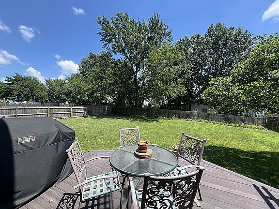 Back yard w/ privacy fence