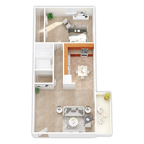 Floor plan One Bedroom