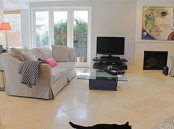 Living room with fireplace