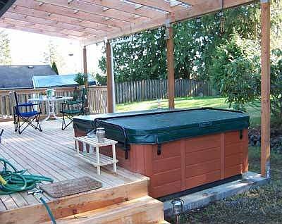 Covered Deck and Hot Tub