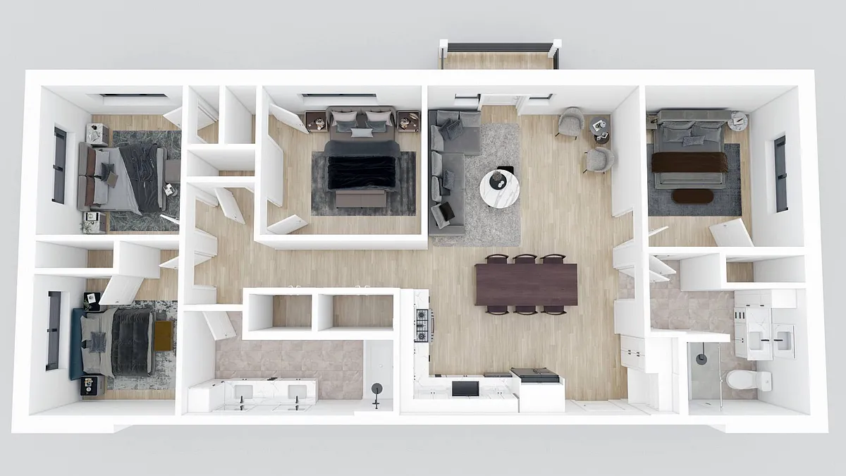 Floor plan 4 Bedroom - Affordable