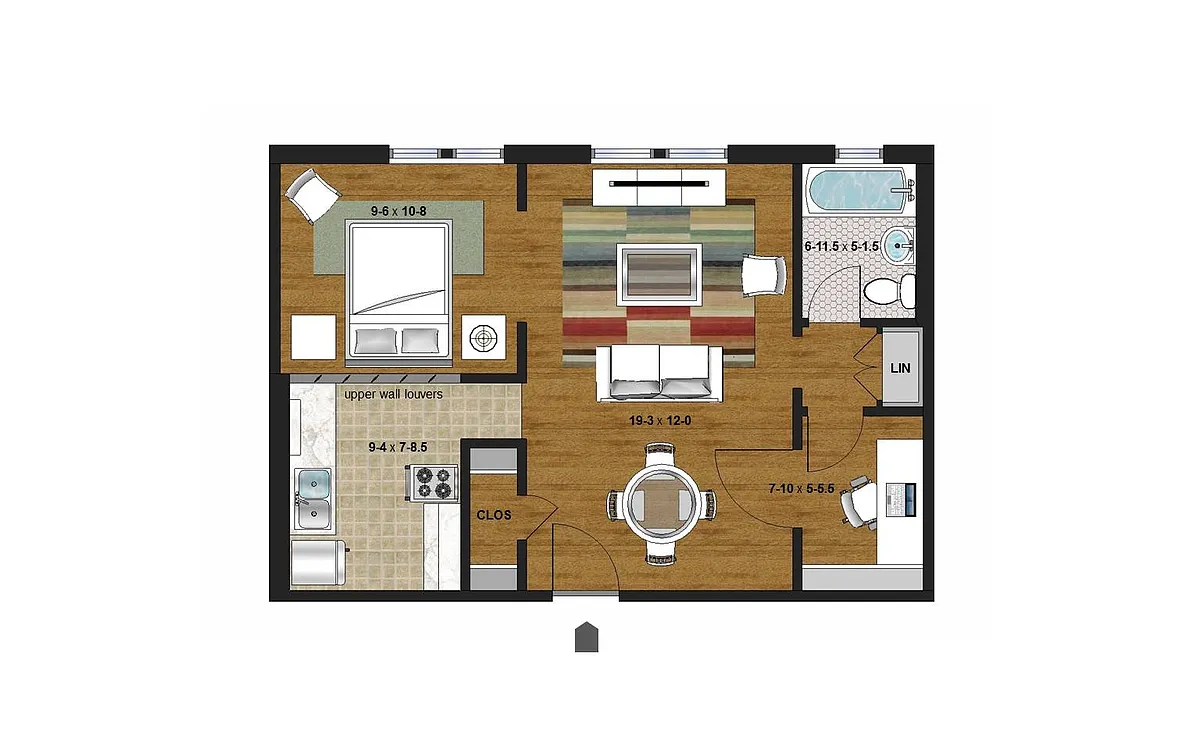 Floor plan Studio B