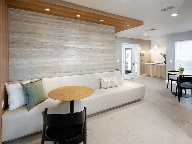 Work lounge with coworking spaces