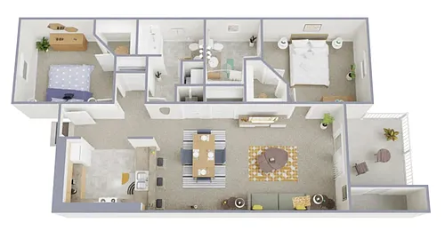 Floor plan 2 Bedroom 2 Bath