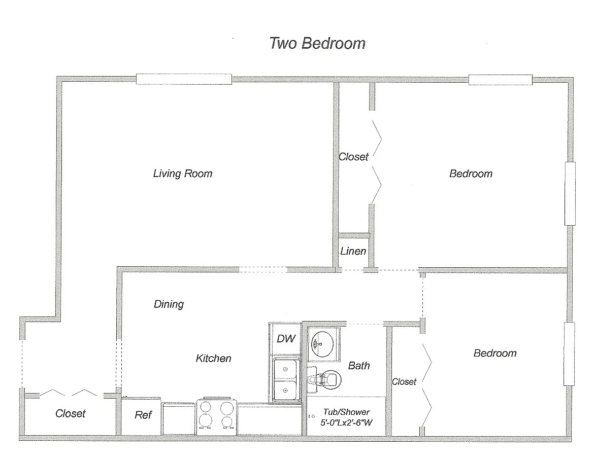 Floor plan 2B 2333