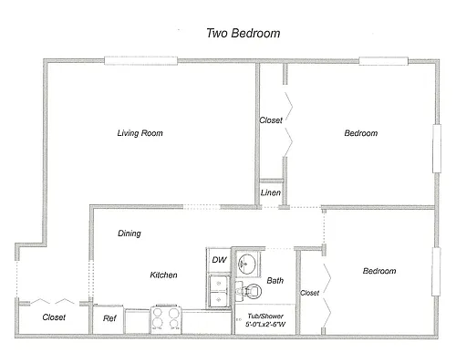 Floor plan 2333 2brm