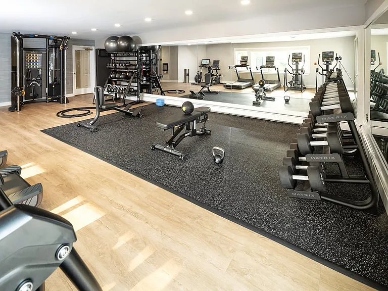 Fitness center with strength equipment