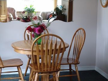 French doors open to deck