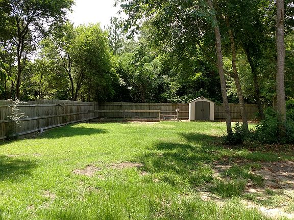 Huge backyard with shed