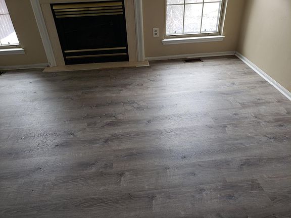 family room with fireplace