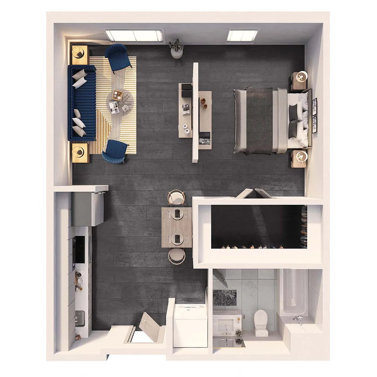 Floor plan Studio Standard Workforce Housing