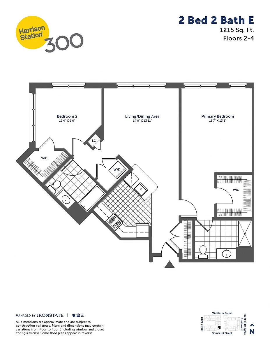 Floor plan 2 Bed 2 Bath E