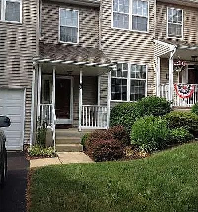 Enter through the front door hall which has a closet, half bath and opens to the kitchen and living room. There is a one car painted garage and ample parking in the driveway for 2 vehicles.